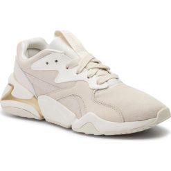 Sneakersy PUMA - Nova Pastel Grunge Wn's 369487 01 Whisper White/Whisper White. Brązowe półbuty damskie Puma, z zamszu. Za 399,99 zł.