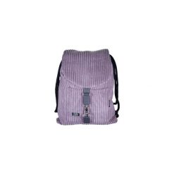 Plecak sztruks lilia. Fioletowe plecaki damskie Sacky.bag, bez wzorów, z bawełny. Za 140,00 zł.