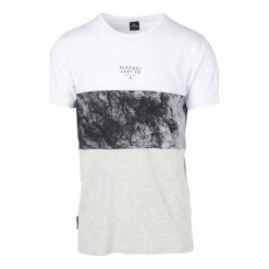 Rip Curl T-Shirt Męski Blocking Surf Xxl, Biały. Białe koszulki męskie Rip Curl, xxl, w paski, z materiału. W wyprzedaży za 100,00 zł.