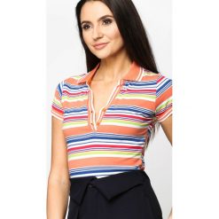 T-shirty damskie: Pomarańczowy T-shirt Privacy