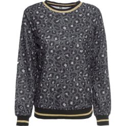Bluza bonprix oliwkowo-czarny z nadrukiem. Zielone bluzy damskie bonprix, z nadrukiem, bez rękawów, bez kaptura. Za 49,99 zł.