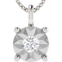 Złoty naszyjnik z diamentami - dł. 40 cm. Szare naszyjniki damskie Vittoria Jewels, z diamentem, złote. W wyprzedaży za 279,95 zł.