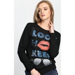 Bluzy damskie: Czarna Bluza Look Hot