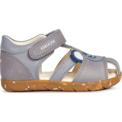Geox - Sandały dziecięce. Szare sandały chłopięce Geox, ze skóry, bez zapięcia. Za 239,90 zł.