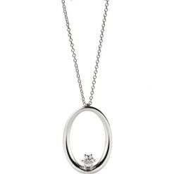 Unikalny Naszyjnik - złoto 750, Brylant 0,18ct,pomarańczowy szafir. Żółte naszyjniki damskie W.KRUK, z szafirem, złote. Za 7290,00 zł.