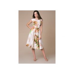 Sukienka Midi Azalea Bloosom Ombre. Szare sukienki na komunię Nat fashion room, na wiosnę, z bawełny, midi, dopasowane. Za 390,00 zł.