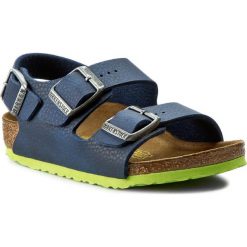 Sandały męskie skórzane: Sandały BIRKENSTOCK – Milano Kinder 0035203 Desert Soil Blue