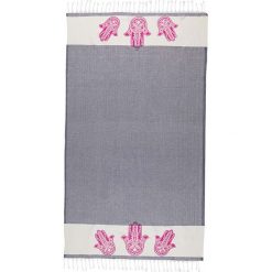 Chusty damskie: Chusta hammam w kolorze antracytowym – 180 x 100 cm