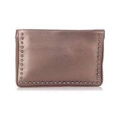Kopertówki damskie: Skórzana kopertówka w kolorze jasnobrązowozłotym – (S)30 x (W)20 x (G)3 cm