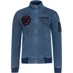 Bluza AERONAUTICA MILITARE. Niebieskie bluzy męskie Aeronautica Militare, z haftami, militarne, ze stójką, bez rękawów, bez kaptura. W wyprzedaży za 679,00 zł.