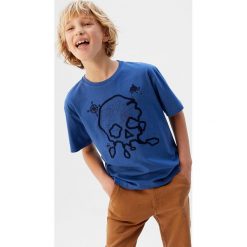 Mango Kids - T-shirt dziecięcy Skull. Białe t-shirty chłopięce Mango Kids, z nadrukiem, z bawełny, bez rękawów. Za 45,90 zł.
