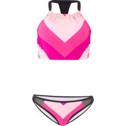 Bikini z biustonoszem bustier (2 części) bonprix różowy. Różowe stroje kąpielowe damskie bonprix, z nadrukiem. Za 39,99 zł.