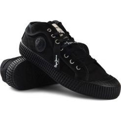 Trampki Pepe Jeans. Czarne trampki męskie bez wzorów, z jeansu, bez zapięcia. Za 199,00 zł.