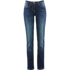 Dżinsy "multi-stretch" STRAIGHT bonprix ciemnoniebieski. Niebieskie jeansy damskie bonprix, z jeansu. Za 109,99 zł.