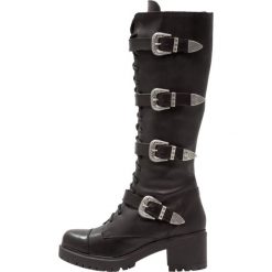 Buty zimowe damskie: DNA Footwear BV Kozaki sznurowane black
