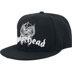 Motörhead Logo Czapka Snapback czarny. Czarne czapki damskie marki Motörhead, z nadrukiem, z tworzywa sztucznego. Za 99,90 zł.