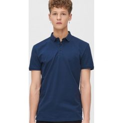 Koszulka polo - Granatowy. Niebieskie koszulki męskie Cropp, s, bez wzorów, polo, bez rękawów. W wyprzedaży za 42,99 zł.