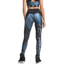 LEGGINSY BLACK FEATHER. Czarne legginsy sportowe damskie FJ!, m, bez wzorów, z elastanu, do biegania. Za 189,00 zł.