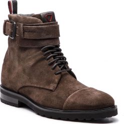 Kozaki STRELLSON - New Brown 4010002483 Dark Brown 702. Brązowe buty zimowe męskie Strellson, z materiału. Za 749,00 zł.