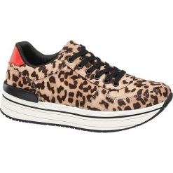 Sneakersy damskie Venice brązowe. Pomarańczowe sneakersy damskie marki Venice, ze skóry. Za 119,90 zł.