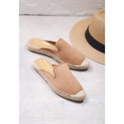 Khaki Klapki Thunderproof. Brązowe espadryle damskie Born2be, bez wzorów, bez obcasa, na płaskiej podeszwie. Za 69,99 zł.