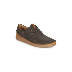 Derby Clarks OAKLAND LACE. Pomarańczowe półbuty męskie Clarks, bez wzorów, bez zapięcia. Za 391,20 zł.