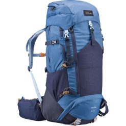 Plecak trekkingowy TREK 500 50+10 l damski. Niebieskie plecaki damskie FORCLAZ, bez wzorów, z elastanu. Za 349,99 zł.
