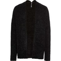 Sweter bez zapięcia z szenili bonprix czarny. Czarne swetry damskie bonprix, bez wzorów, bez rękawów, bez kaptura. Za 54,99 zł.