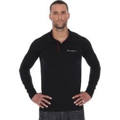 Brubeck Koszulka męska polo Prestige z długim rękawem czarna r. L (LS10620). Czarne koszulki sportowe męskie marki Brubeck, m, z długim rękawem. Za 215,89 zł.