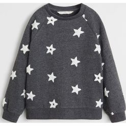 Mango Kids - Bluza dziecięca Ina 110-164 cm. Szare bluzy dziewczęce Mango Kids, z aplikacjami, z bawełny, bez rękawów, bez kaptura. W wyprzedaży za 59,90 zł.
