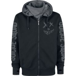 Bluzy męskie: Suicide Squad Joker – Skull Logo Bluza z kapturem rozpinana czarny