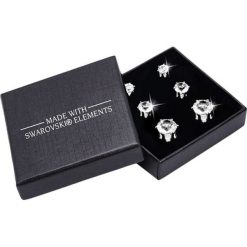 Kolczyki damskie: Pozłacane kolczyki (3 pary) z kryształami Swarovski