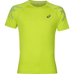 Koszulka do biegania męska ASICS SHORT SLEEVE STRIPE TOP / 141199-0432 - ASICS SHORT SLEEVE STRIPE TOP. Żółte t-shirty męskie marki Asics, m, z nadrukiem, z krótkim rękawem, do biegania. Za 95,00 zł.