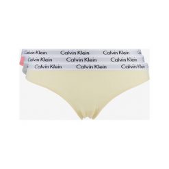 Calvin Klein 3-pack Spodenki Różowy Żółty Szary. Szare figi damskie Calvin Klein, xs, bez wzorów, z elastanu. Za 188,95 zł.