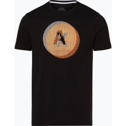 Armani Exchange - T-shirt męski, czarny. Czarne t-shirty męskie Armani Exchange, xl, z nadrukiem, bez kołnierzyka. Za 279,95 zł.