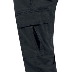 Urban Classics Washed Cargo Twill Jogging Pants Bojówki - Cargo czarny. Czarne spodnie męskie marki Urban Classics, bez wzorów, długie. Za 199,90 zł.