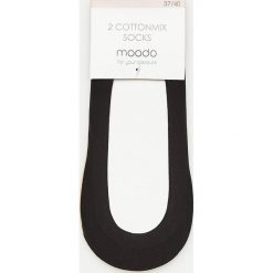 2 pack balerinek. Brązowe skarpetki damskie Moodo, bez wzorów, z elastanu. Za 11,99 zł.