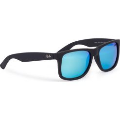 Okulary przeciwsłoneczne RAY-BAN - Justin 0RB4165 622/55 Black/Blue. Czarne okulary przeciwsłoneczne męskie Ray-Ban, z tworzywa sztucznego. W wyprzedaży za 429,00 zł.