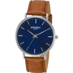 Zegarek kwarcowy "Lincoln" w kolorze jasnobrązowo-srebrno-białym. Brązowe, analogowe zegarki męskie SMITHFIELD, metalowe. W wyprzedaży za 108,95 zł.