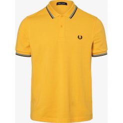 Fred Perry - Męska koszulka polo, żółty. Żółte koszulki męskie Fred Perry, m, z haftami, z bawełny, klasyczne, bez rękawów. Za 369,95 zł.