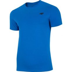T-shirt męski TSM300A - kobalt. Niebieskie koszulki męskie 4f, m, bez wzorów, z bawełny, bez kołnierzyka. Za 39,99 zł.