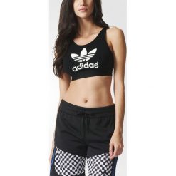 Topy sportowe damskie: Adidas Originals Koszulka damska Top Trefoil Top czarna r. 34 (AJ8110)