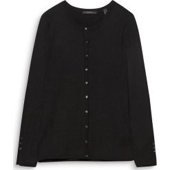 Kardigan w kolorze czarnym. Czarne swetry damskie Esprit, m, bez wzorów, bez rękawów, bez kaptura. W wyprzedaży za 109,95 zł.