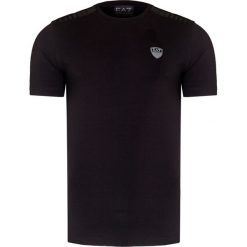 T-shirt EA7 EMPORIO ARMANI. Czarne t-shirty męskie EA7 Emporio Armani, z nadrukiem, z bawełny, z okrągłym kołnierzem. W wyprzedaży za 290,00 zł.