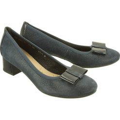 BIOECO BY ARKA 5171 0728+0355 granatowy, czółenka damskie. Niebieskie czółenka damskie Bioeco by Arka, bez wzorów, ze skóry, bez obcasa, na obcasie. Za 249,90 zł.