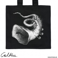 Trąbka - torba premium. Czarne shopper bag damskie Pakamera, z materiału. Za 79,00 zł.