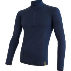 Sensor koszulka męska Merino Df z długim rękawem i suwakiem Deep Blue L. Niebieskie koszulki męskie termoaktywne Sensor, m, bez wzorów, z poliesteru, bez kołnierzyka, z długim rękawem, długie, outdoorowe. Za 265,00 zł.