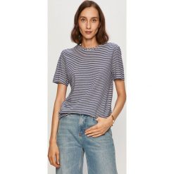 Scotch & Soda - T-shirt. Niebieskie bluzki damskie Scotch & Soda, s, bez wzorów, z bawełny, casualowe, z okrągłym kołnierzem, z krótkim rękawem. Za 219,90 zł.