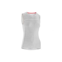 Podkoszulka na rower damska. Białe podkoszulki damskie marki B'TWIN, xl, bez wzorów, z elastanu, bez rękawów. Za 39,99 zł.