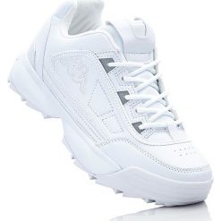 Sneakersy Kappa na podeszwie platformie bonprix biały. Białe sneakersy damskie marki bonprix. Za 169,99 zł.